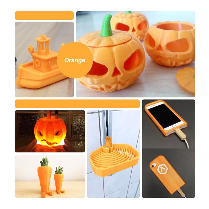 Orange PLA 1kg 1.75mm Spool 3D Printing Filament - Anet 3D Printer
