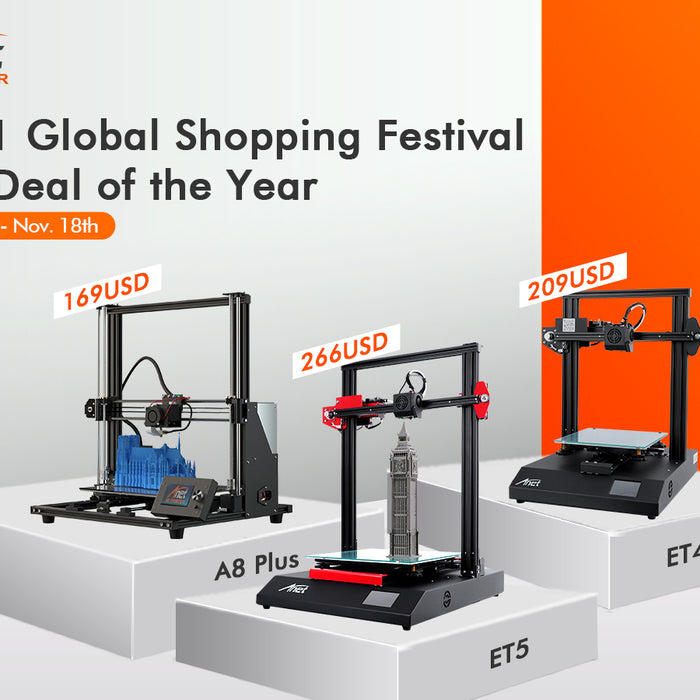 Anet Is Now Offering Incredible Discounts on 3D Printers & Filament for Double Eleven Shopping Festival