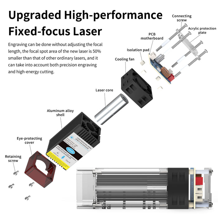 CNC Laser Engraving Machine 80W 40W Fixed-Focus Laser