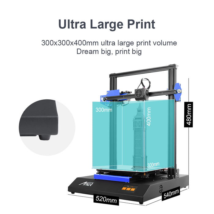 ET5X DIY 3D Printer with 300*300*400mm Print Size - Anet 3D Printer
