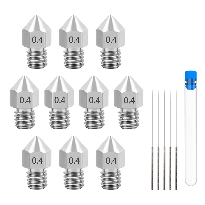 Stainless Steel Nozzles with Cleaning Needles