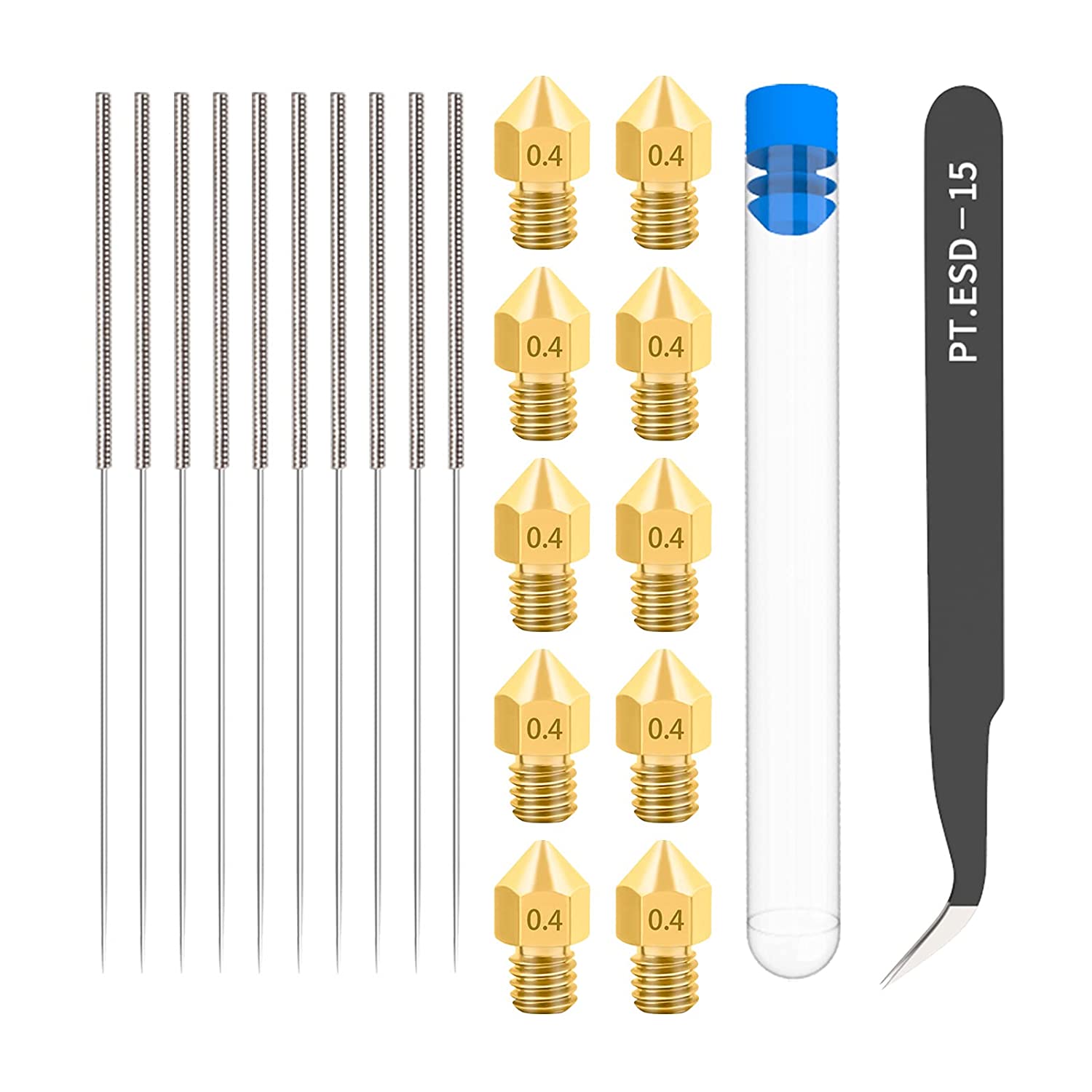 MK8 Extruder Nozzles & Cleaning Tool Kit — 3D Printer