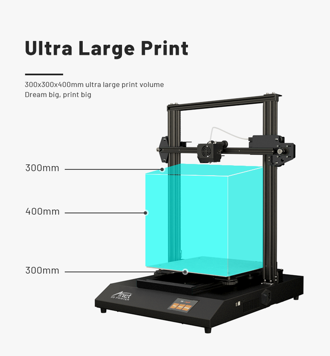 ET5 Pro 3D Printer with TMC 2208 Slient Mainboard and 300*300*400mm Print Size - Anet 3D Printer