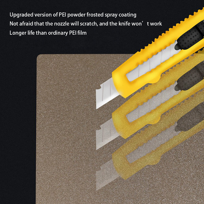 3D Printer Heatbed Hot Bed PEI Sticker Removal Spring Steel Sheet Pre-applied PEI Flex Magnetic Base