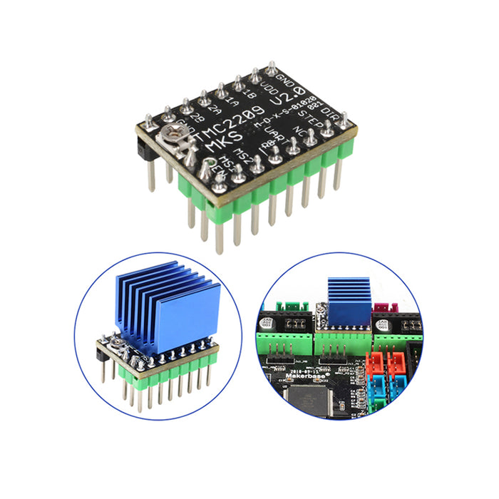 2PCS MKS TMC2209 Stepper Motor Driver SKR V2.0